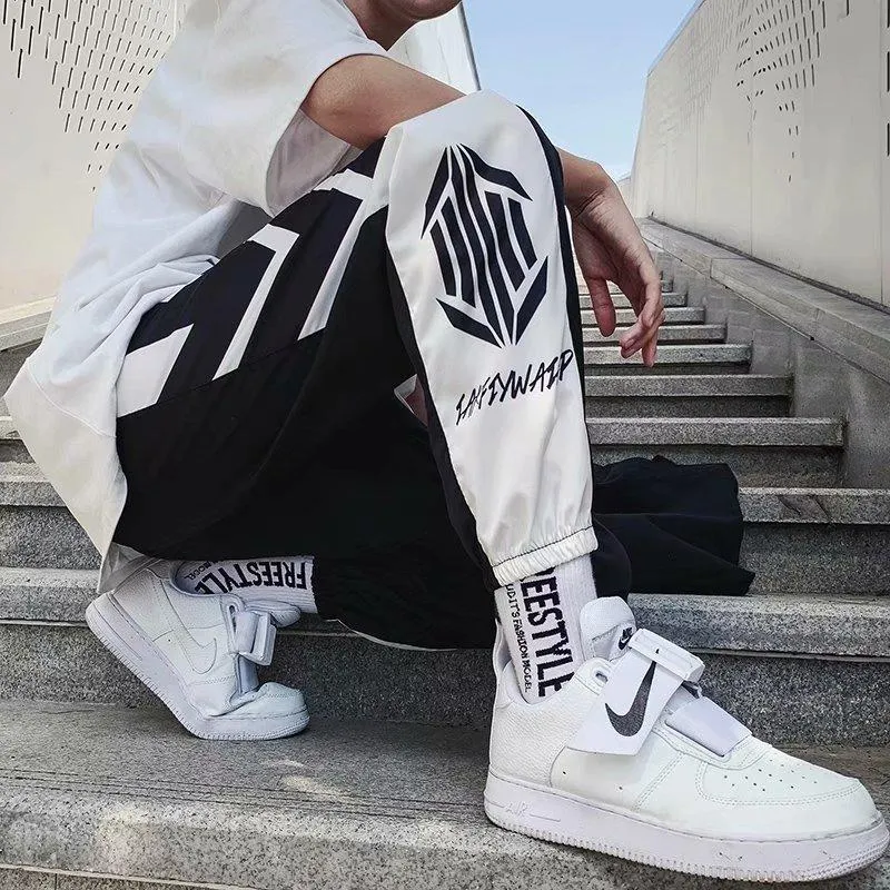 hiphop casual nine-point pants hip-hop hip-hop rap strappy track pants