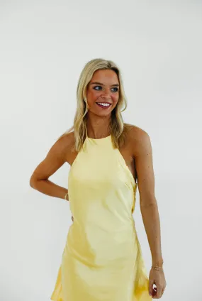 In No Rush Mini Dress - Lemon