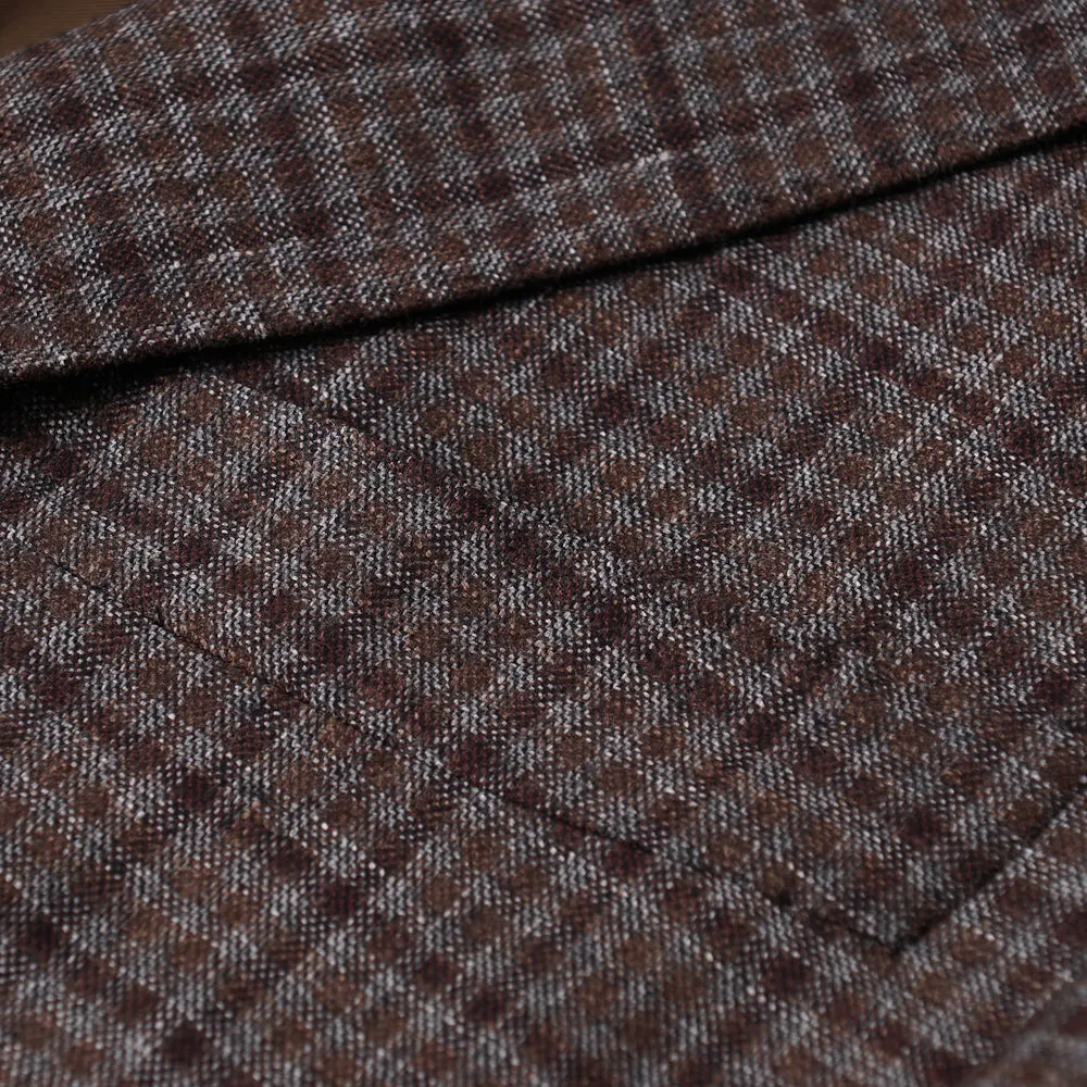 Isaia Layered Check Soft Wool Sport Coat