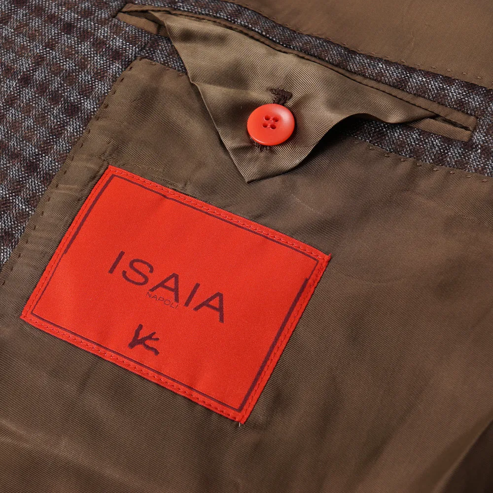 Isaia Layered Check Soft Wool Sport Coat