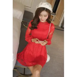 Ketty More Women Long Sleeves Fastening Waist Style-KMWD407