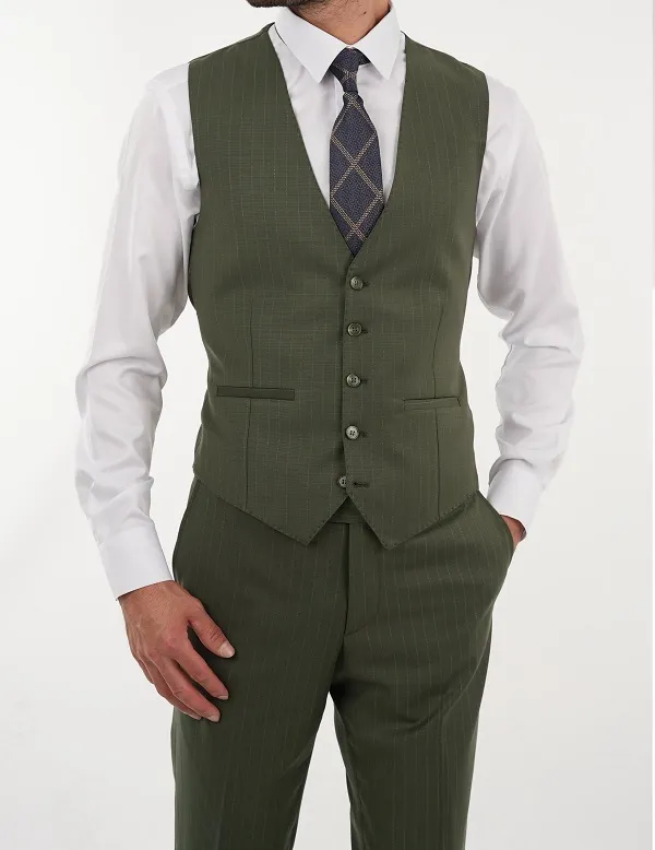 Khaki Slim Fit Groom Wedding Suit for Men by GentWith.com