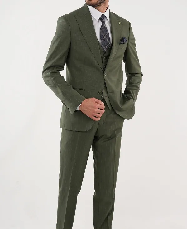 Khaki Slim Fit Groom Wedding Suit for Men by GentWith.com