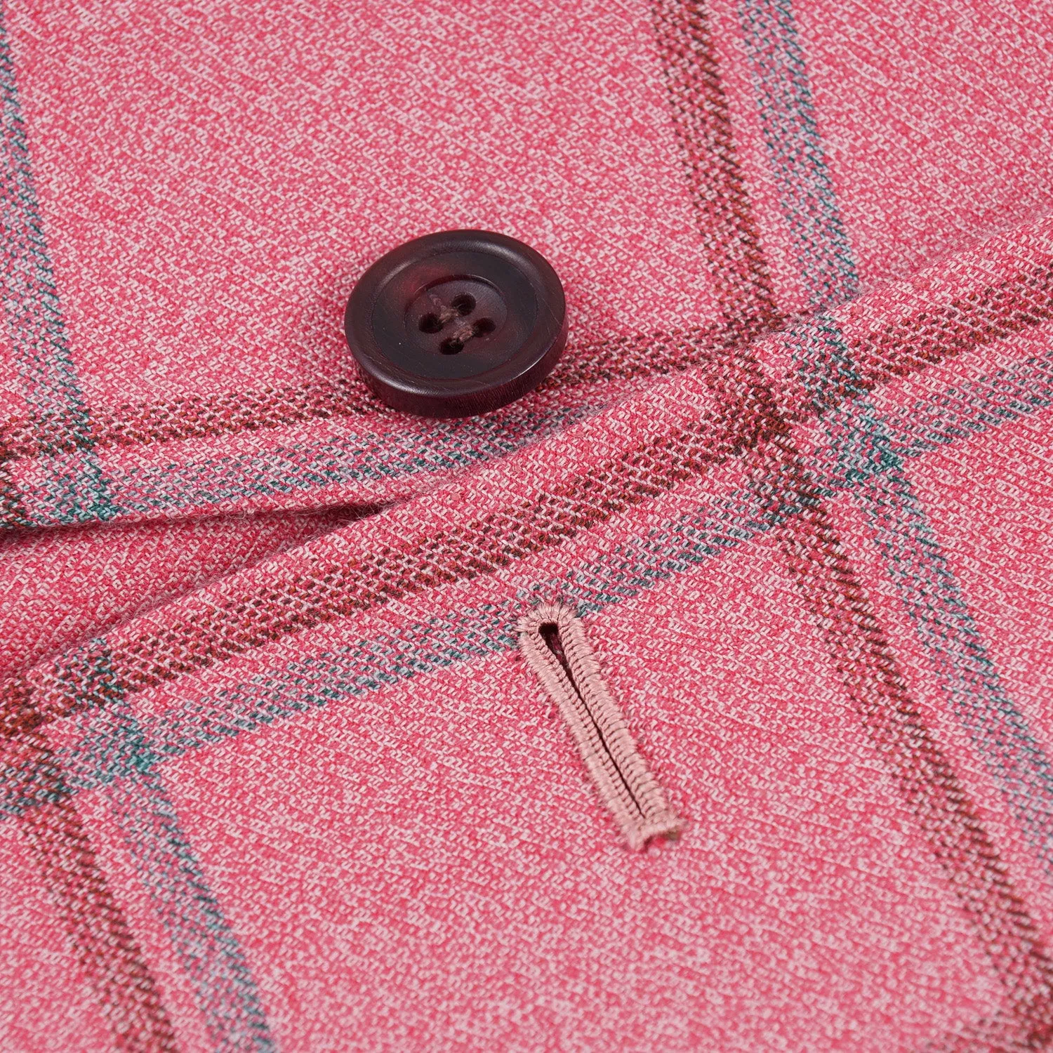 Kiton Pink Check Cashmere Sport Coat