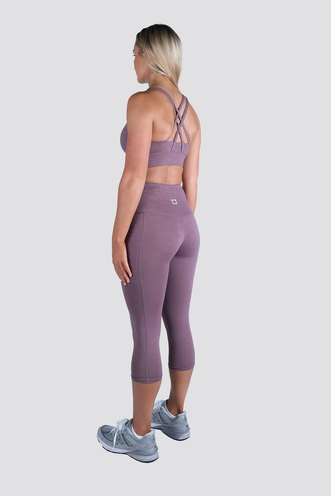 Knurling Leopard 7/8 Highwaisted Leggings - Lilac