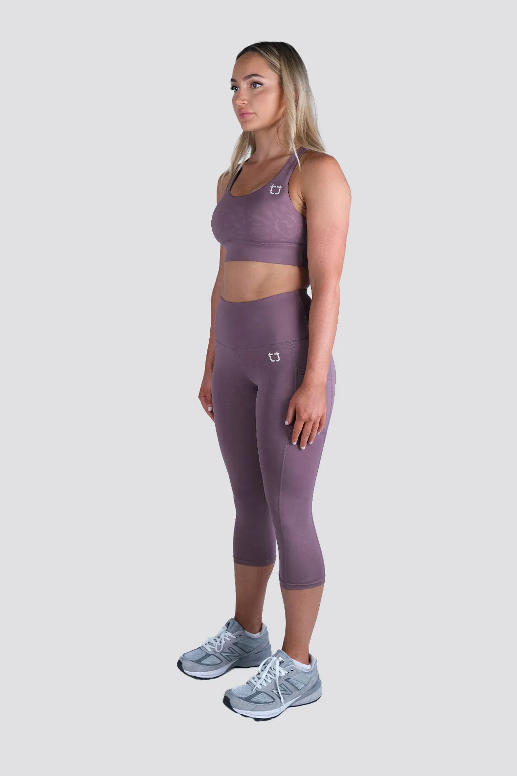 Knurling Leopard 7/8 Highwaisted Leggings - Lilac