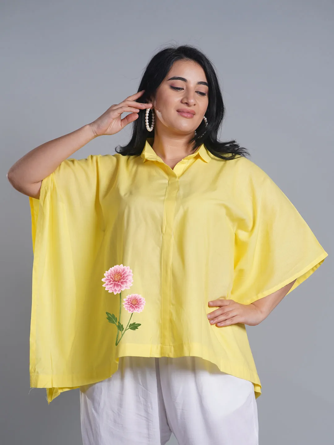 Lemon Kaftan Top - Carnation