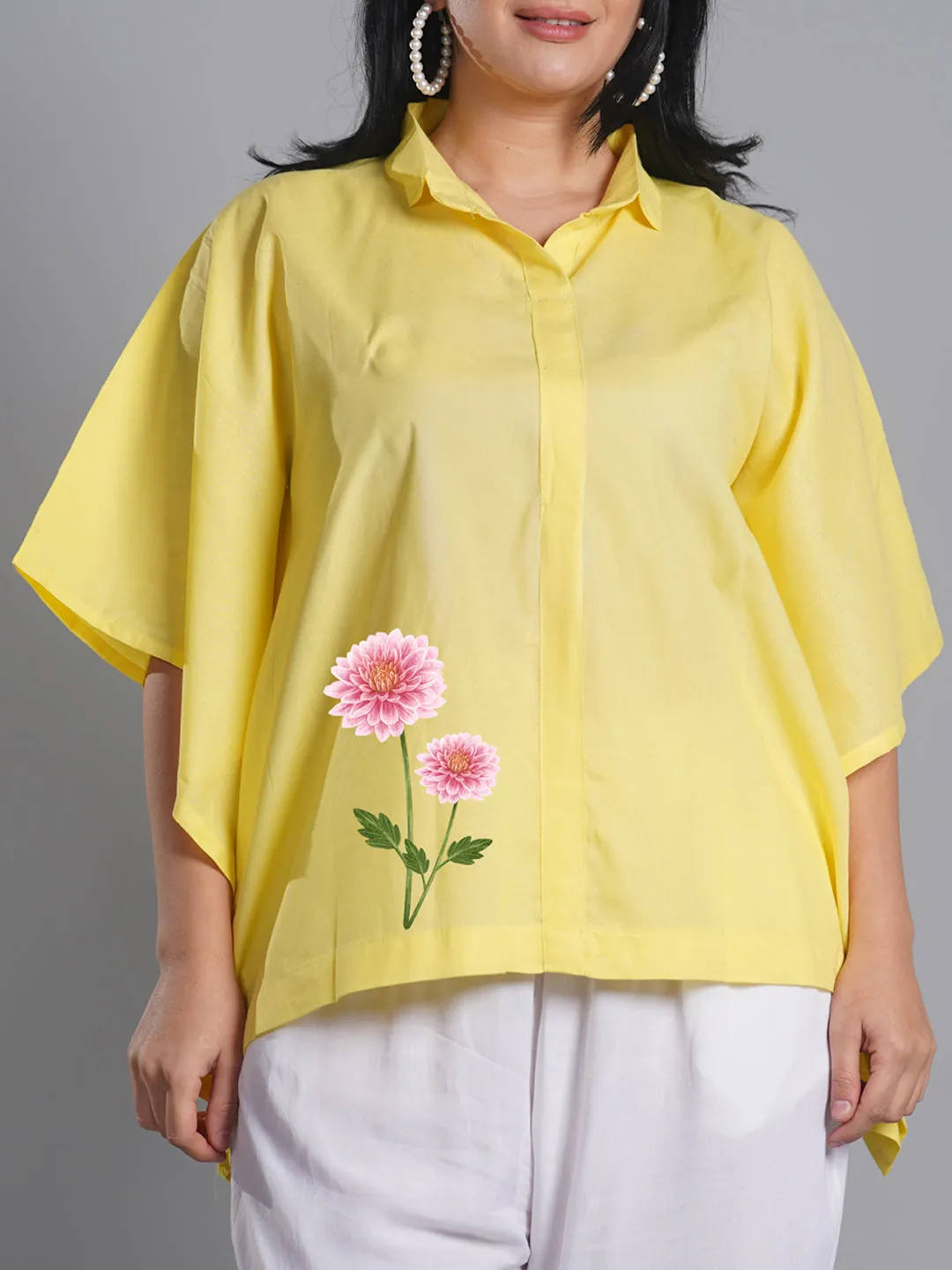 Lemon Kaftan Top - Carnation