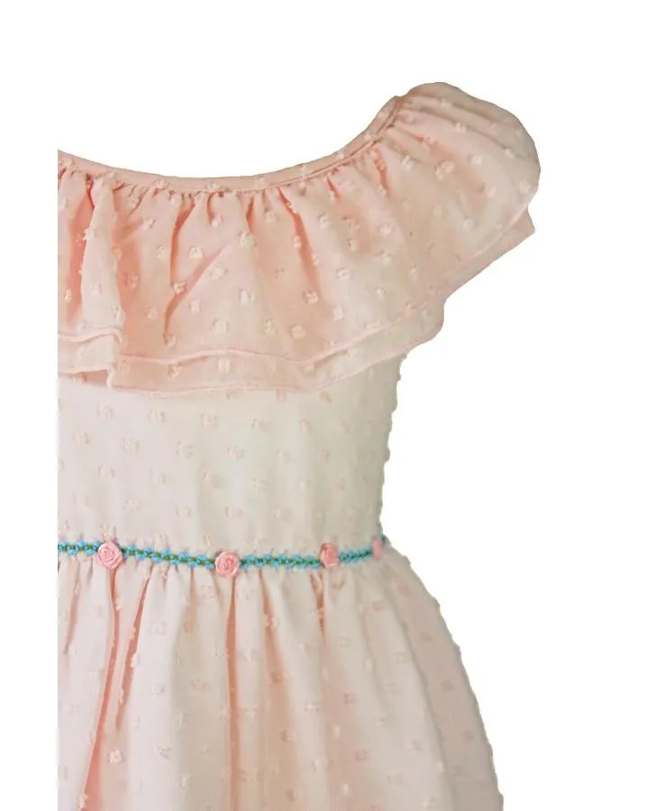 Light Pink Clip Dot Toddler Dress