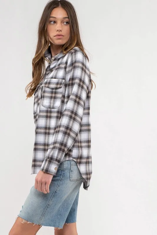 Macey Lightweight Flannel Top