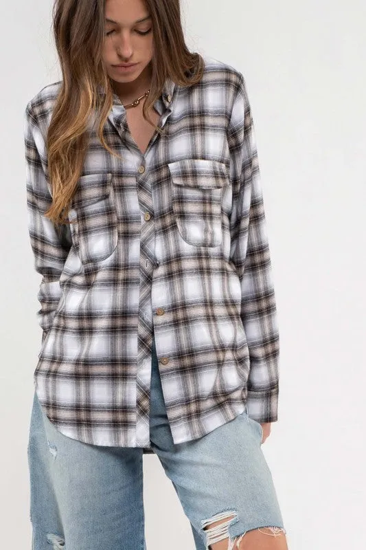 Macey Lightweight Flannel Top