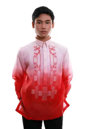 MC05 - MADE-TO-ORDER - Cocoon Pina Barong Tagalog Red