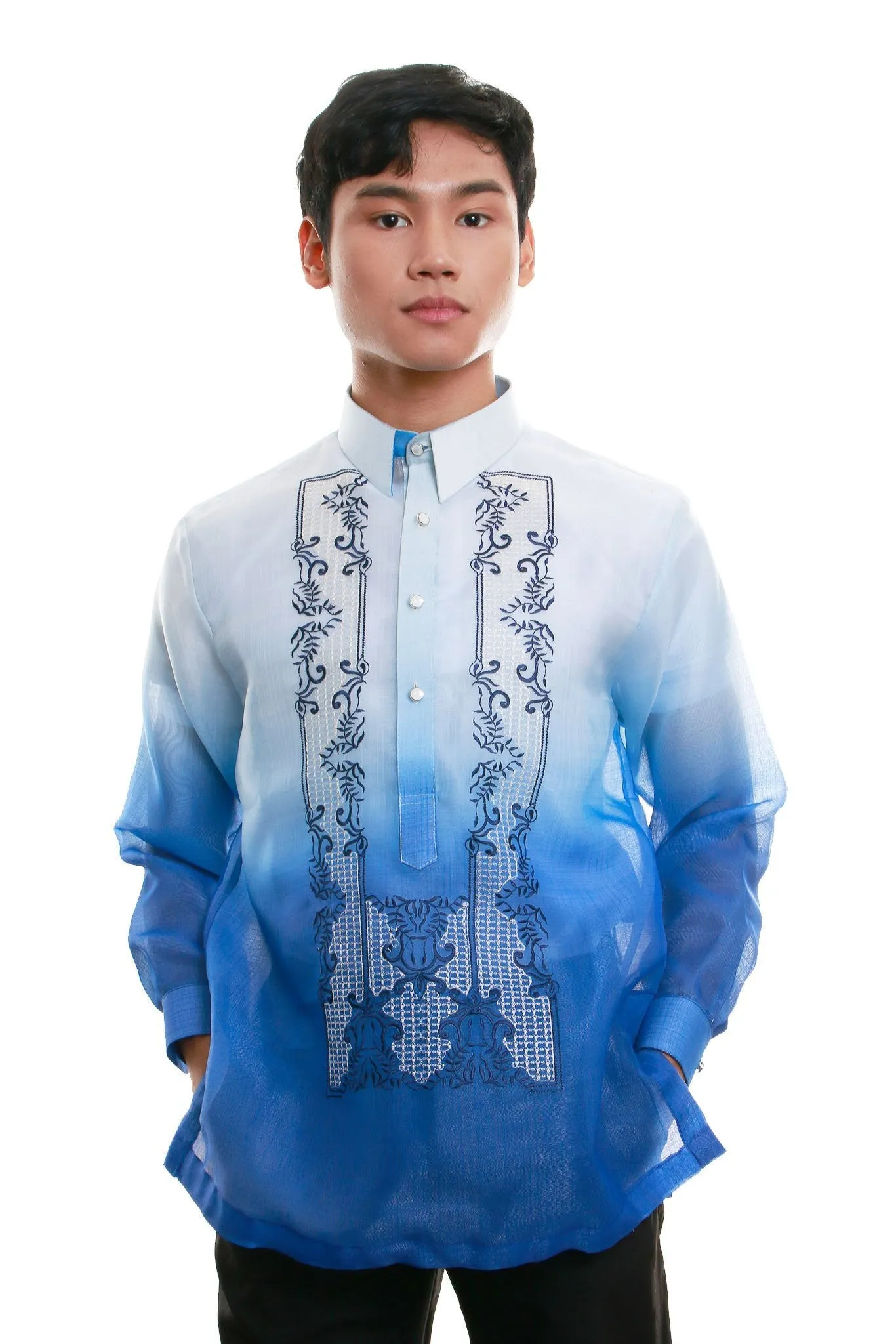 MC07 - MADE-TO-ORDER - Cocoon Pina Barong Tagalog Blue