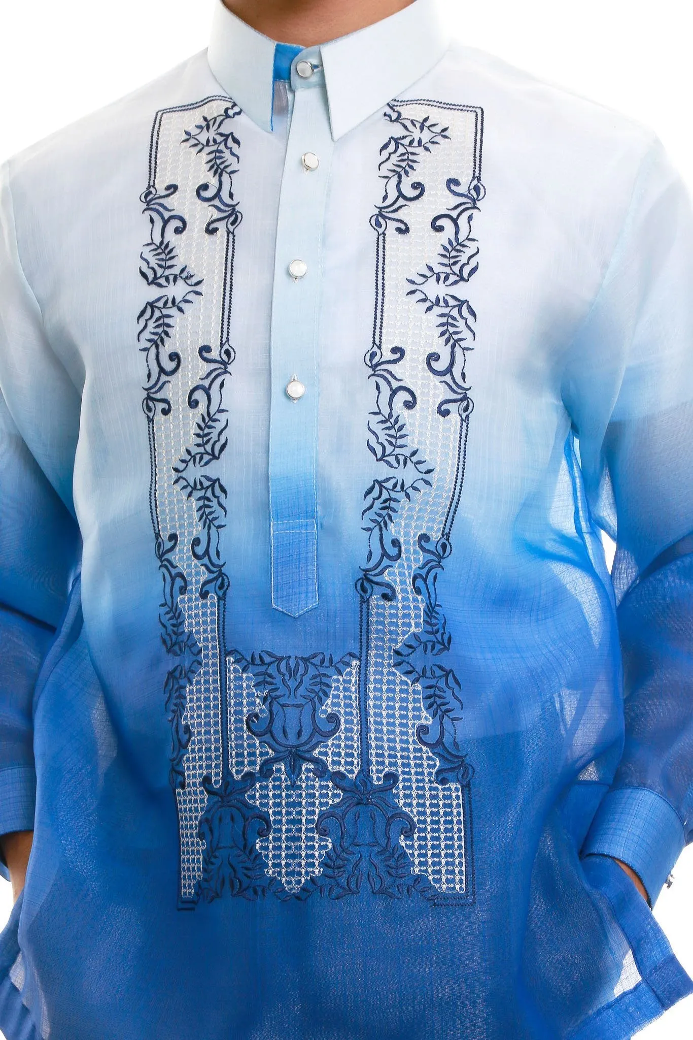 MC07 - MADE-TO-ORDER - Cocoon Pina Barong Tagalog Blue