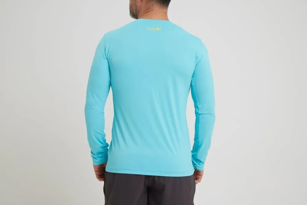 Men's Dri-Fit Long-Sleeved Sun Shirt - OCEAN BLUE