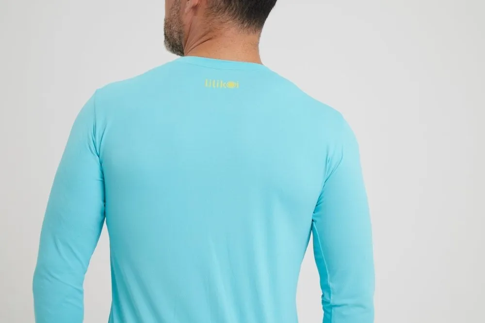 Men's Dri-Fit Long-Sleeved Sun Shirt - OCEAN BLUE