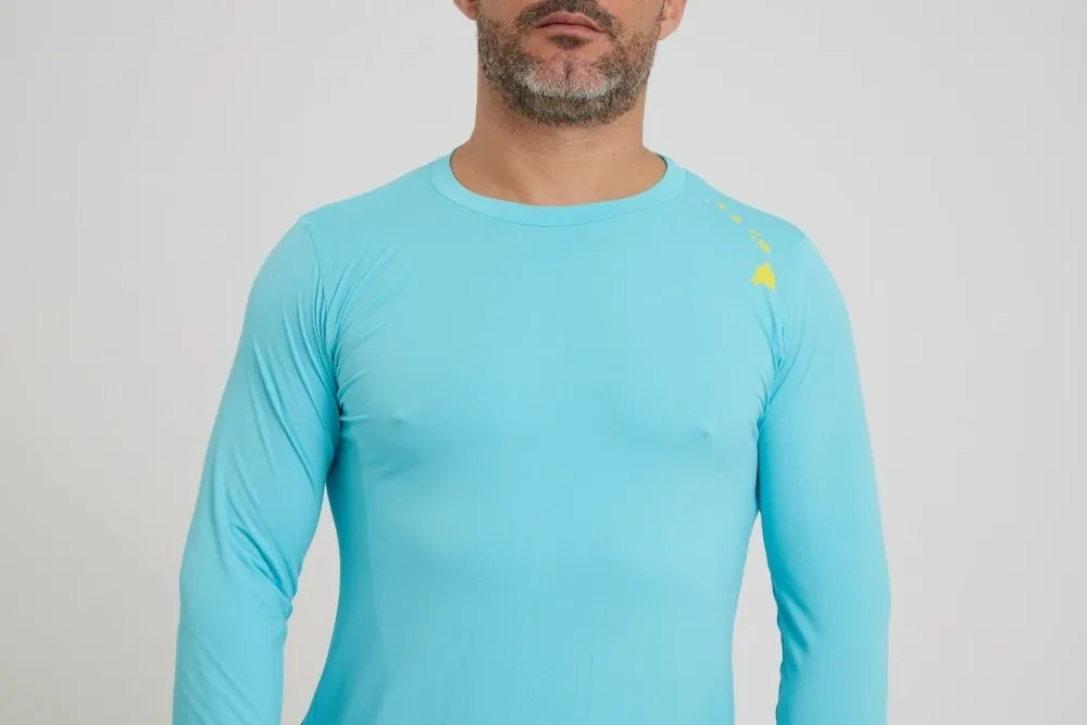 Men's Dri-Fit Long-Sleeved Sun Shirt - OCEAN BLUE