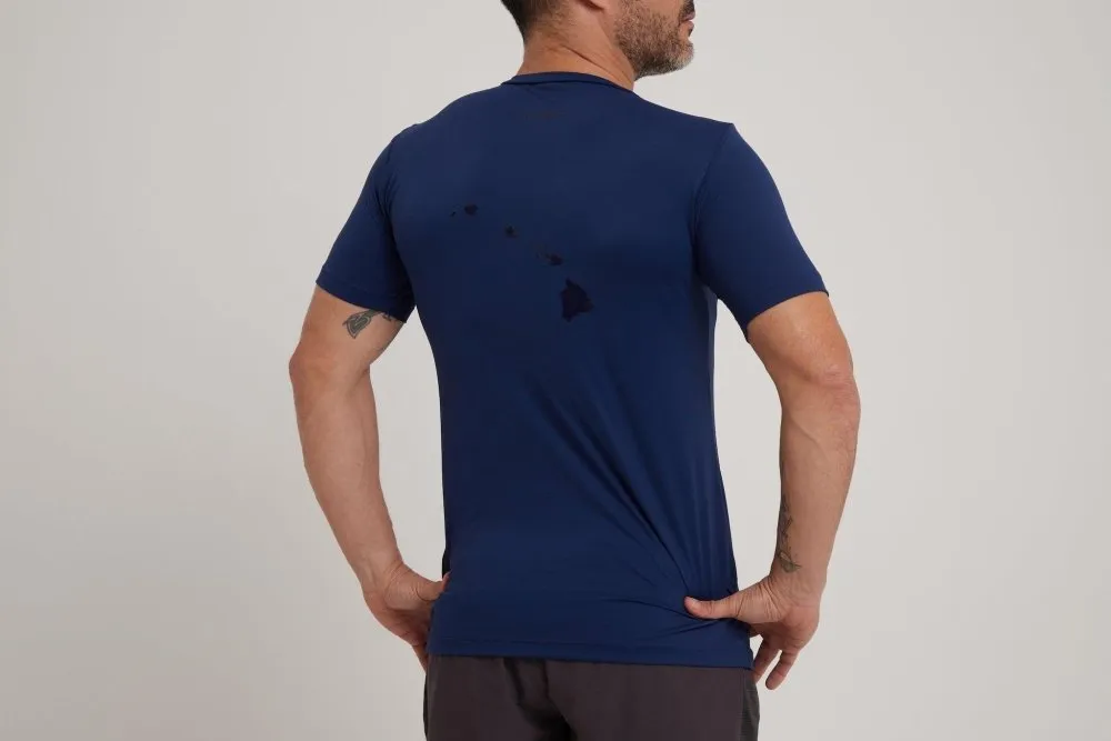 Men's Dri-Fit T-Shirt with LILIKOI logo - NAVY BLUE