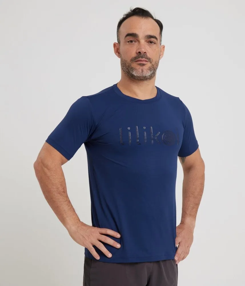 Men's Dri-Fit T-Shirt with LILIKOI logo - NAVY BLUE