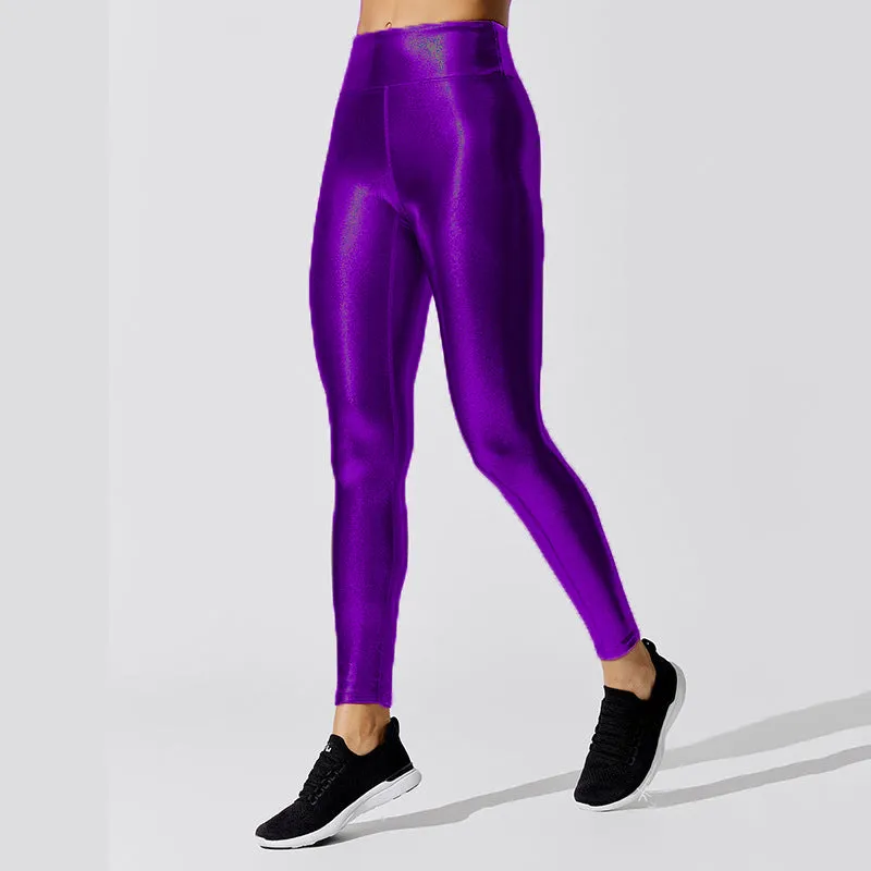 Metallic Leggings Adult - Purple