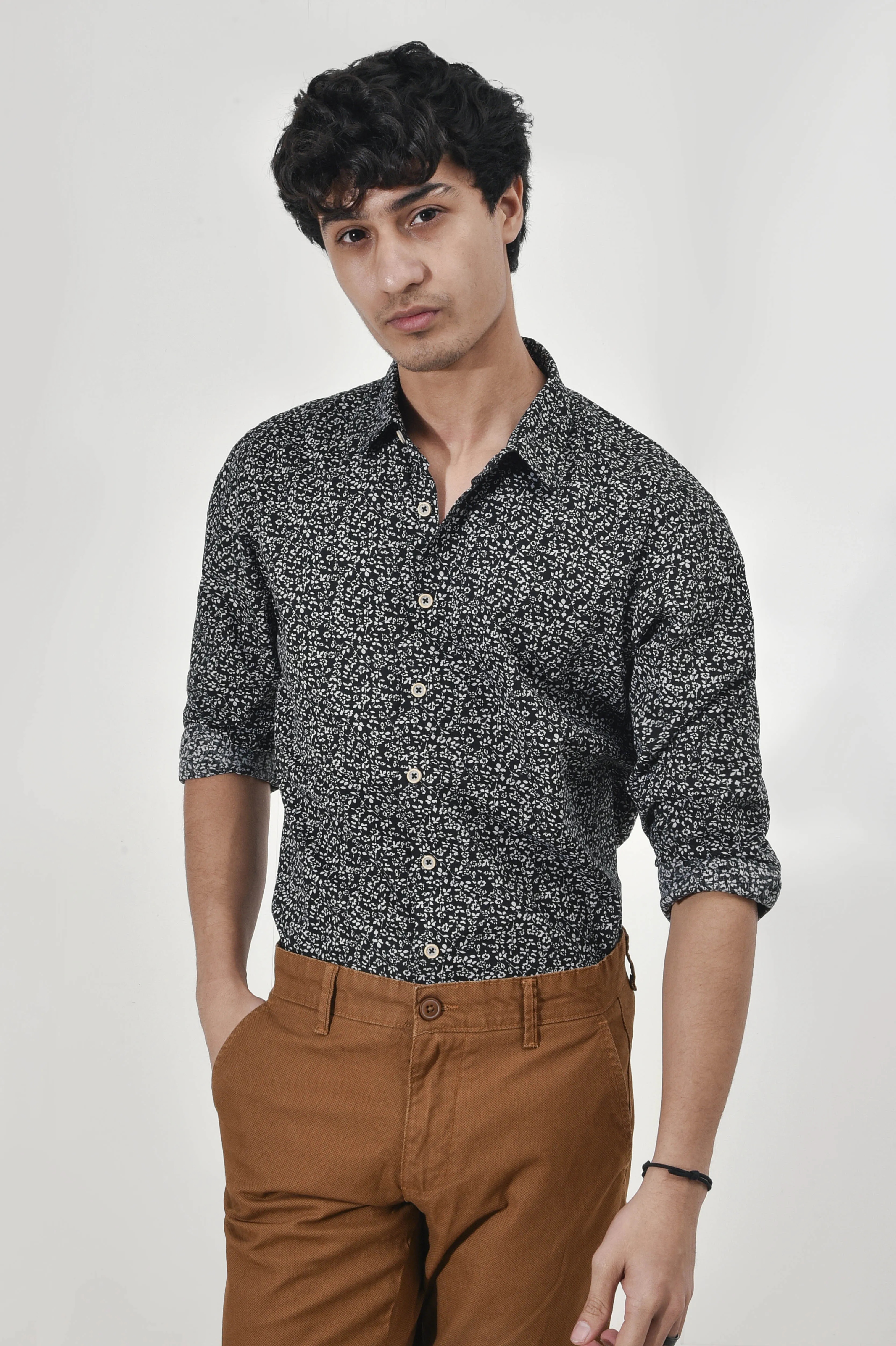 Midnight Flora Printed Shirt