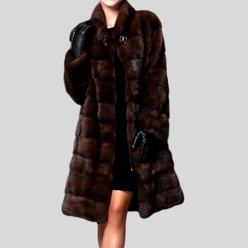 Mink Fur Multi-Color Long Jacket