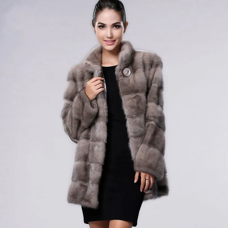 Mink Fur Multi-Color Long Jacket