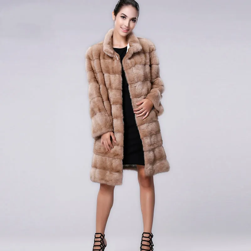 Mink Fur Multi-Color Long Jacket