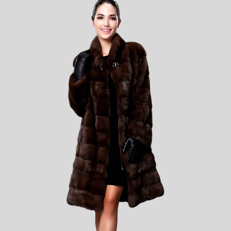 Mink Fur Multi-Color Long Jacket