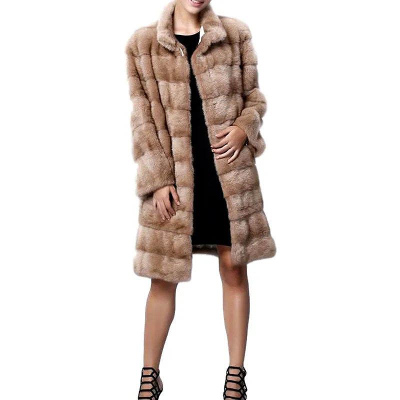 Mink Fur Multi-Color Long Jacket