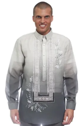 MJ11 - Jusi Pina Barong Tagalog Monochromatic Gray