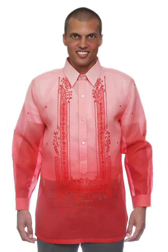 MJ21 - Jusi Barong Tagalog Monochromatic Red