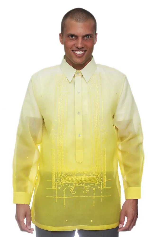 MJ23 - Jusi Barong Tagalog Monochromatic Yellow