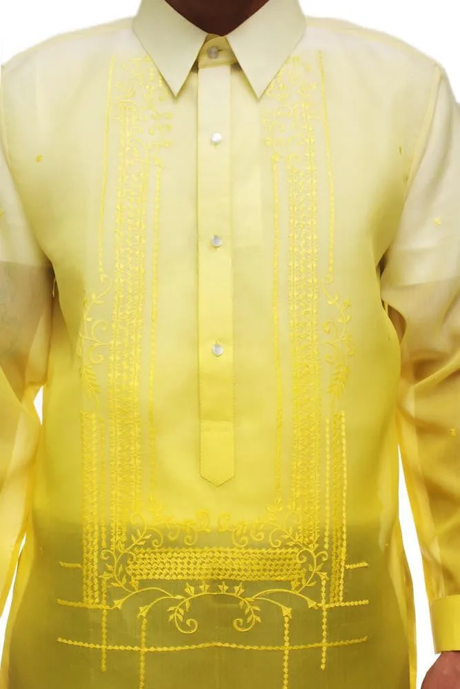 MJ23 - Jusi Barong Tagalog Monochromatic Yellow