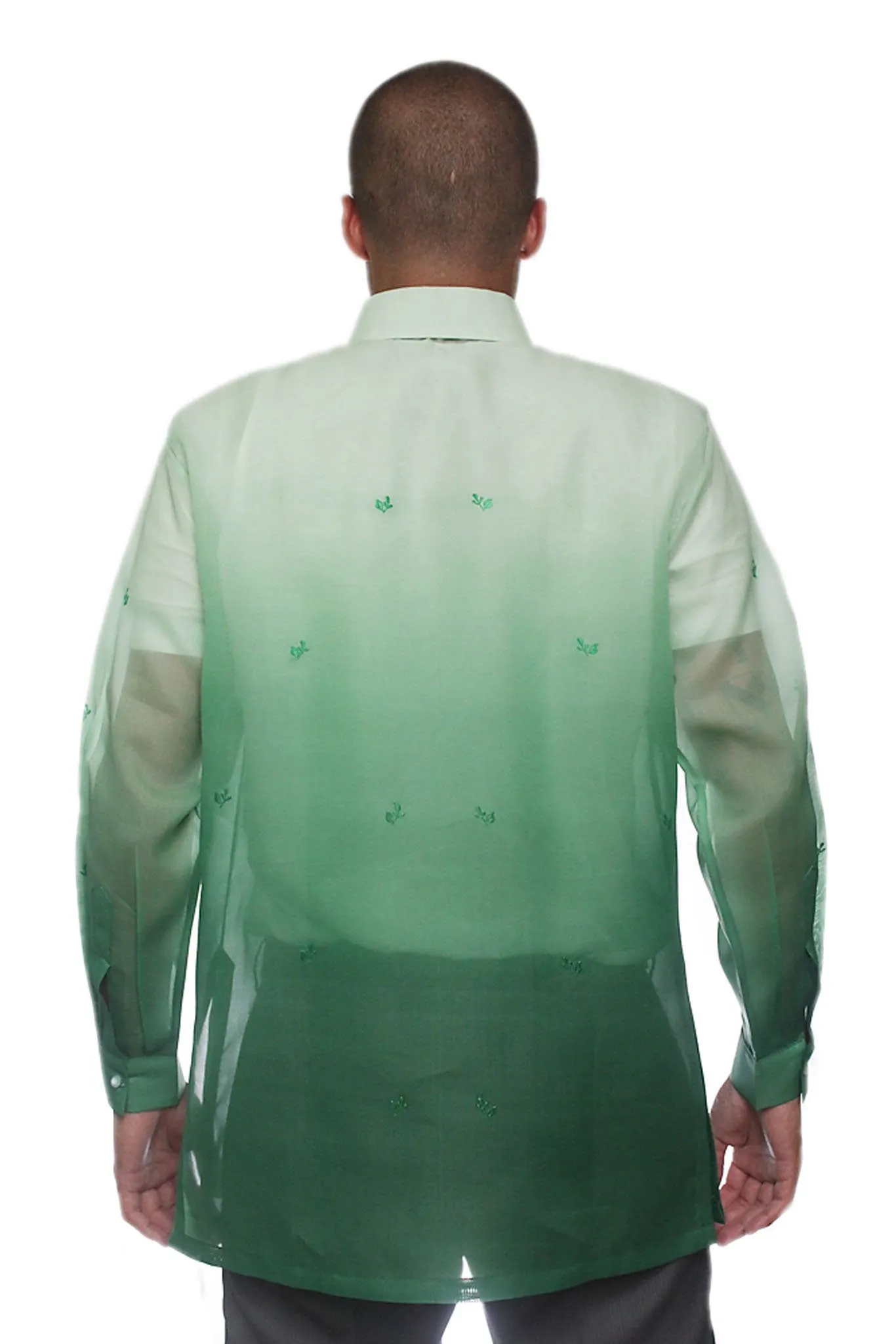 MJ24 - Jusi Barong Tagalog Monochromatic Green