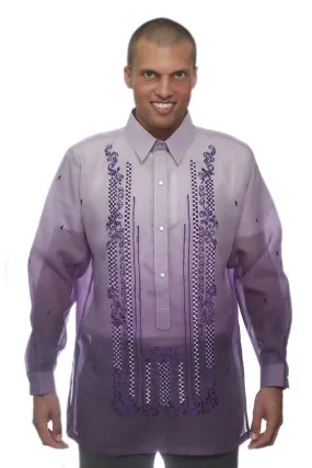 MJ26 - Jusi Barong Tagalog Monochromatic Purple