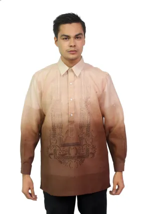 MJ27 - MADE-TO-ORDER - Jusi Barong Tagalog Monochromatic Brown