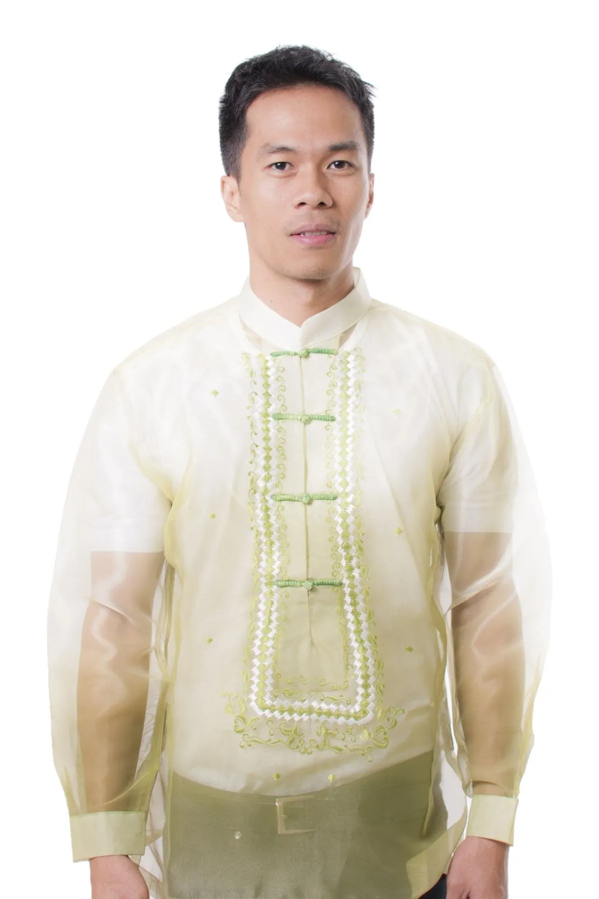 MO14 - Organza Barong Tagalog Green