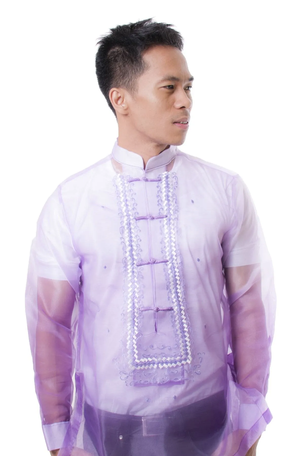 MO16 - Organza Barong Tagalog Lavender