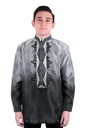 MO30 - MADE-TO-ORDER - Organza Pina Barong Tagalog with Lining Black