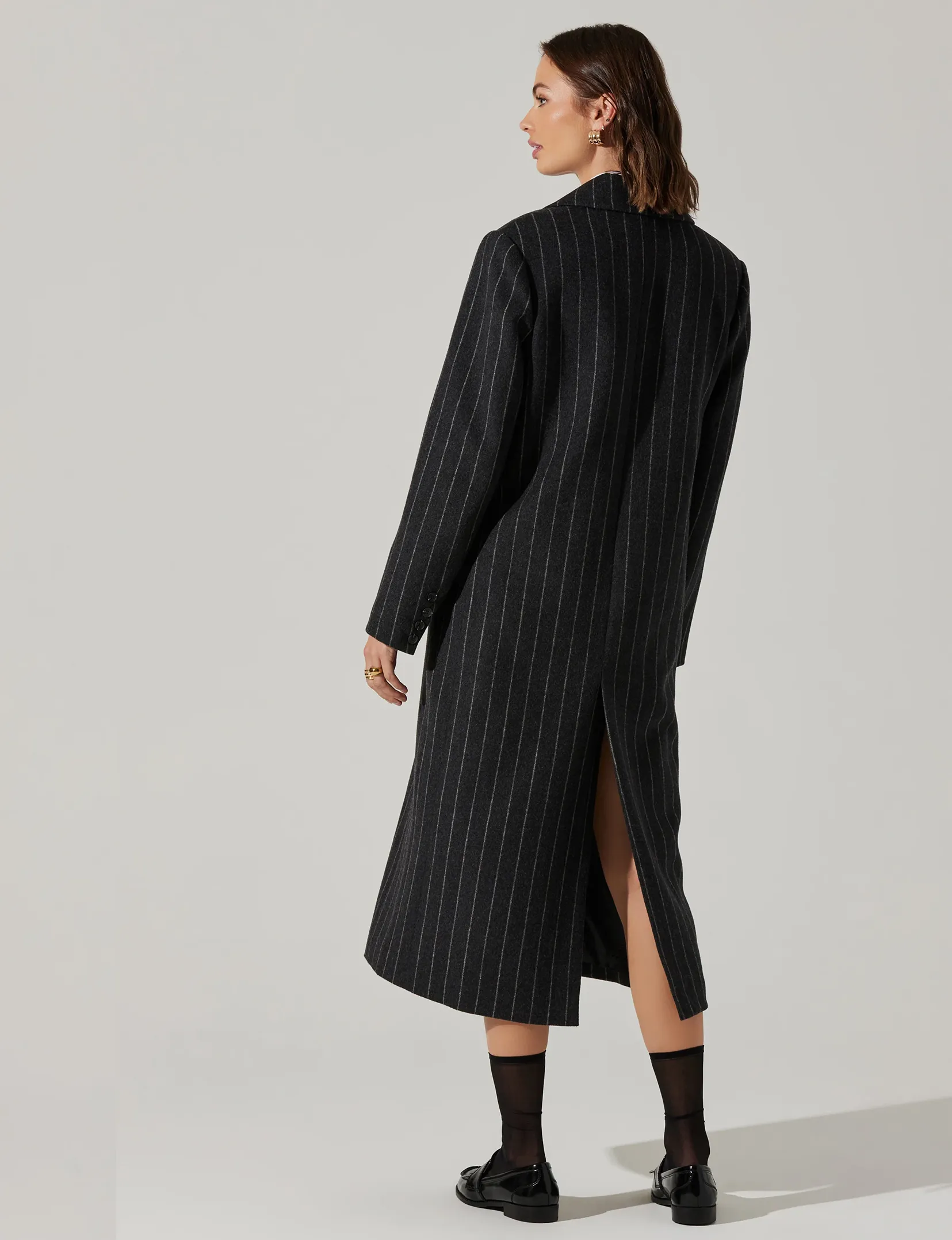 Morana Coat, Grey Stripe