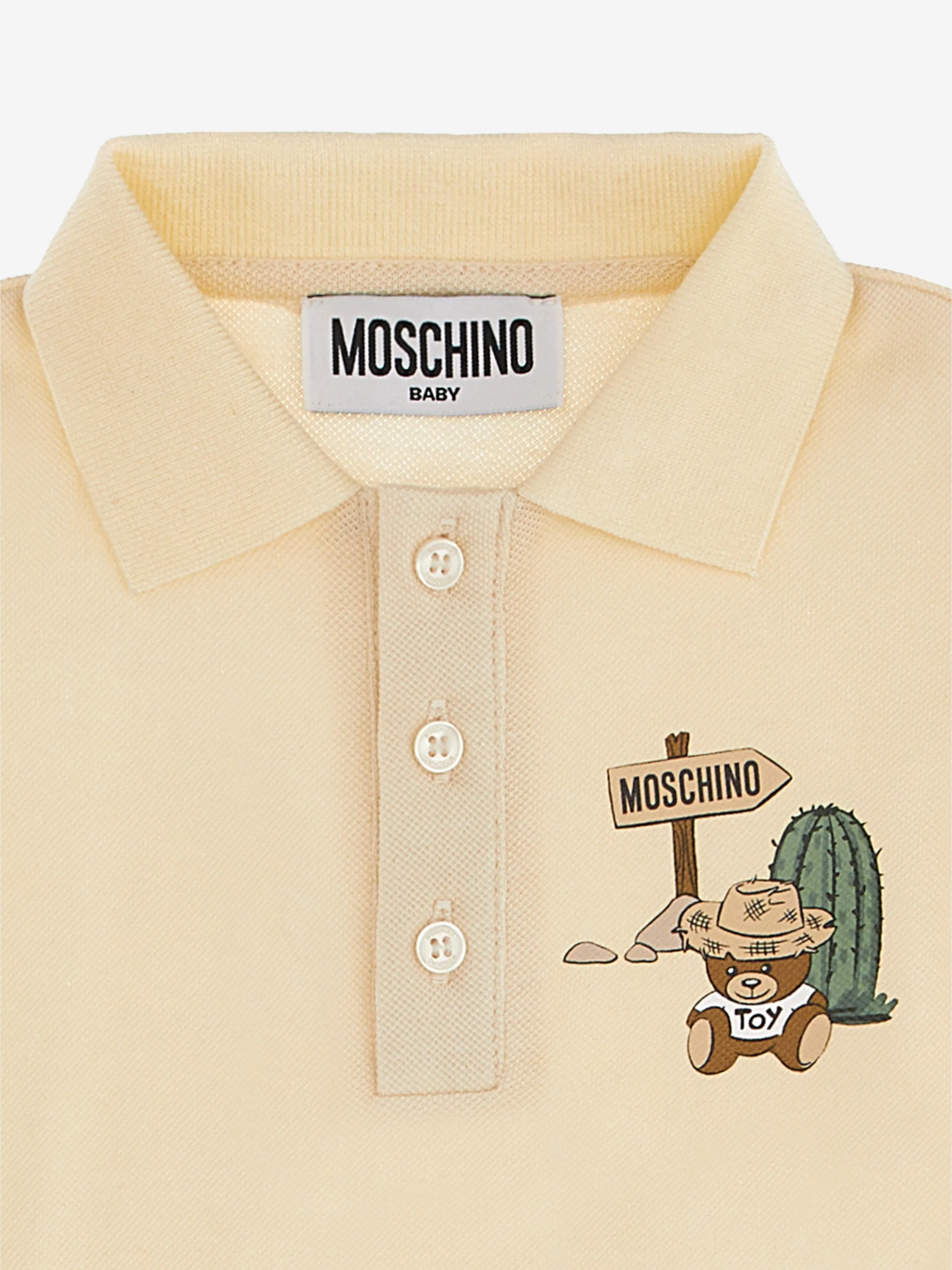 Moschino Baby Boys Polo Shirt And Shorts Set in Brown