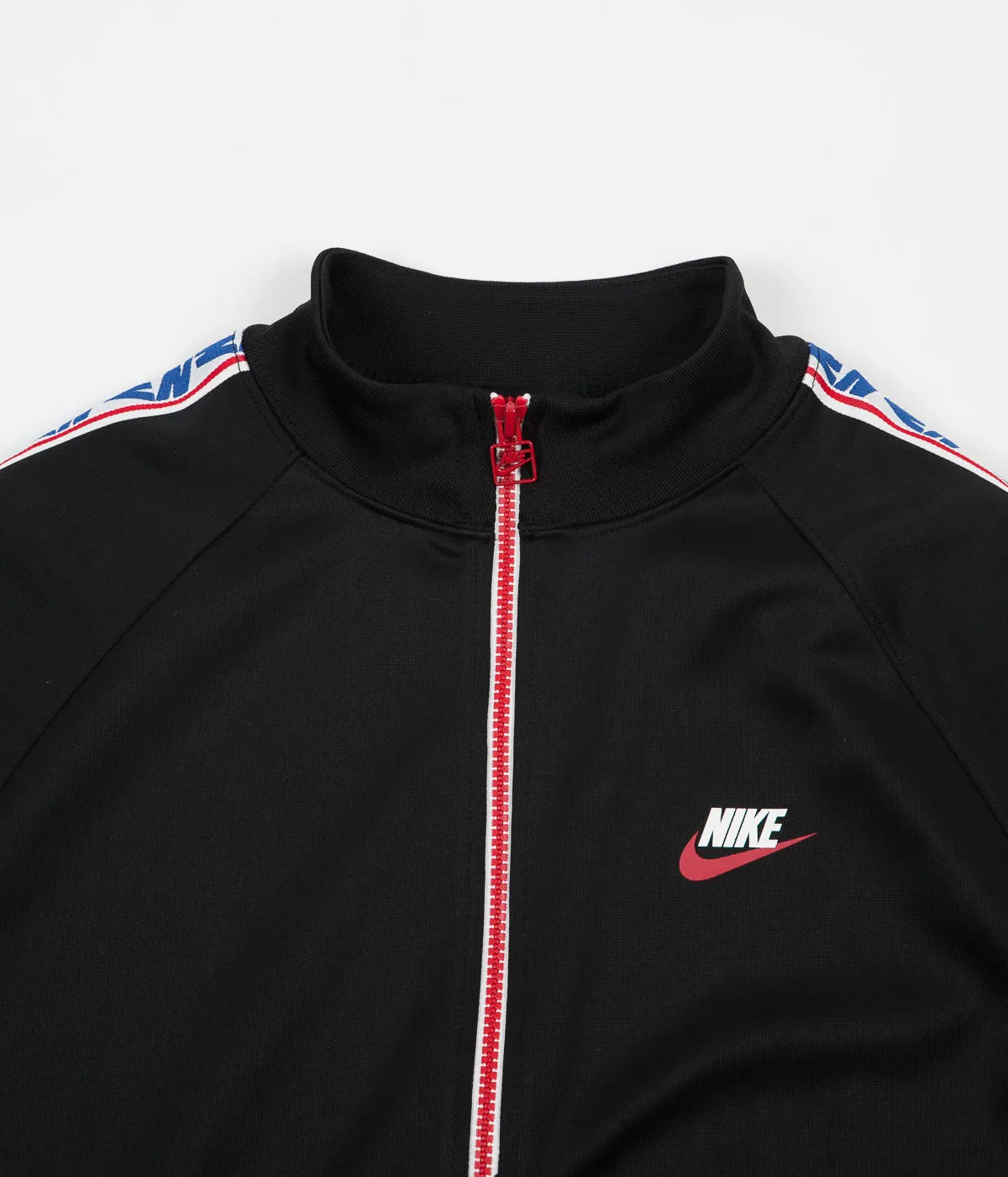 Nike Taped Poly Track Jacket - Black / Gym Red / Sail