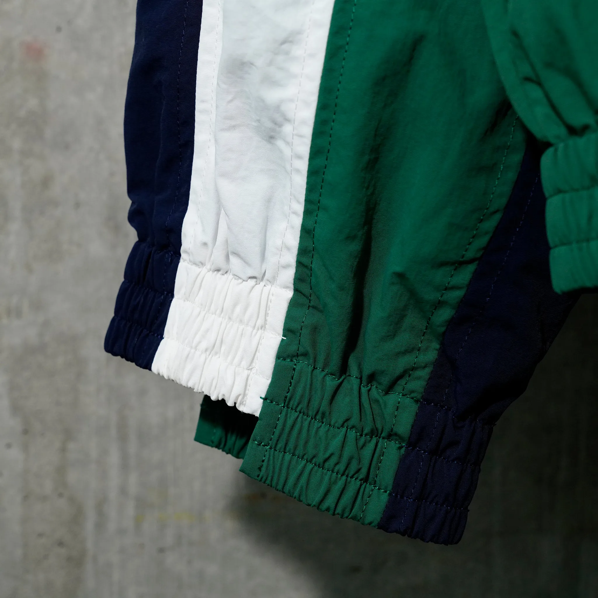 PANELED TRACK JACKET / NAVY/FOREST GREEN