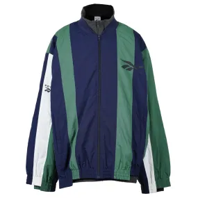 PANELED TRACK JACKET / NAVY/FOREST GREEN