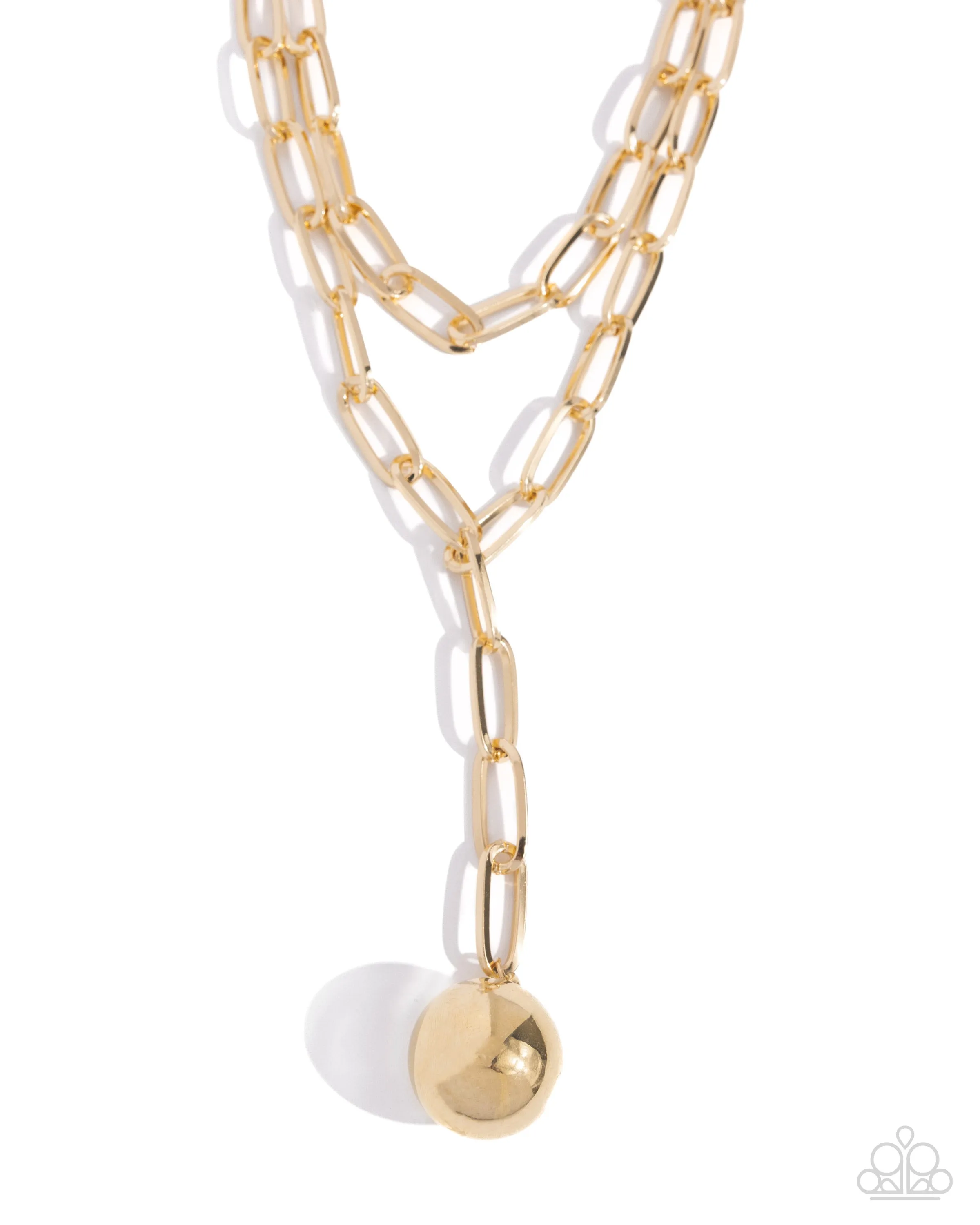 Paparazzi Balancing Ball Necklace Gold