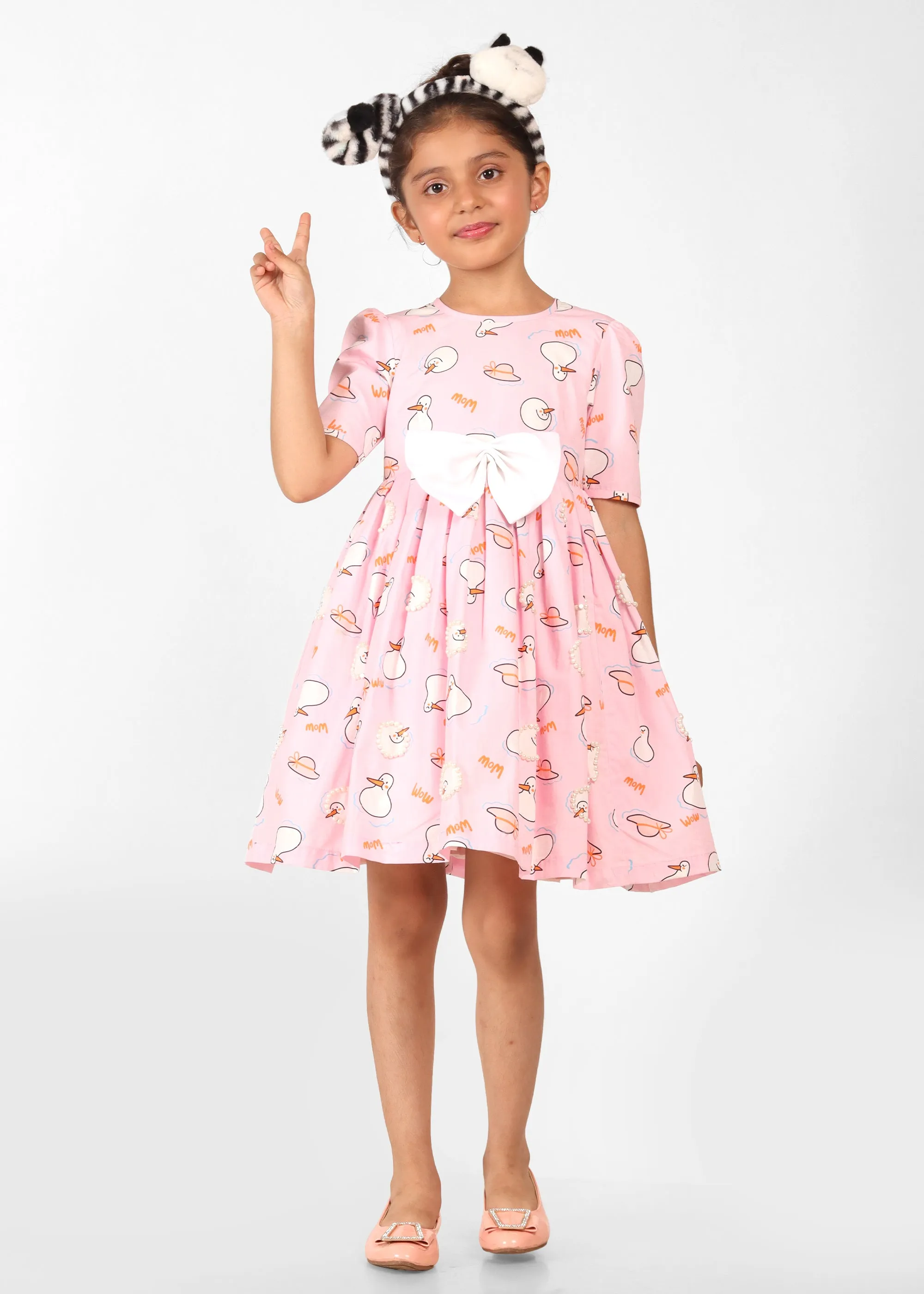 Pearl Duck Bow Dress