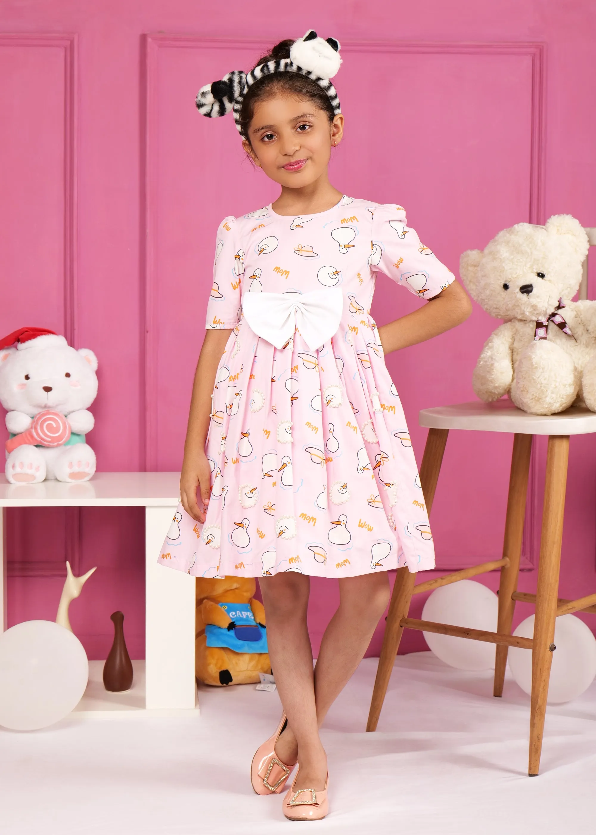 Pearl Duck Bow Dress