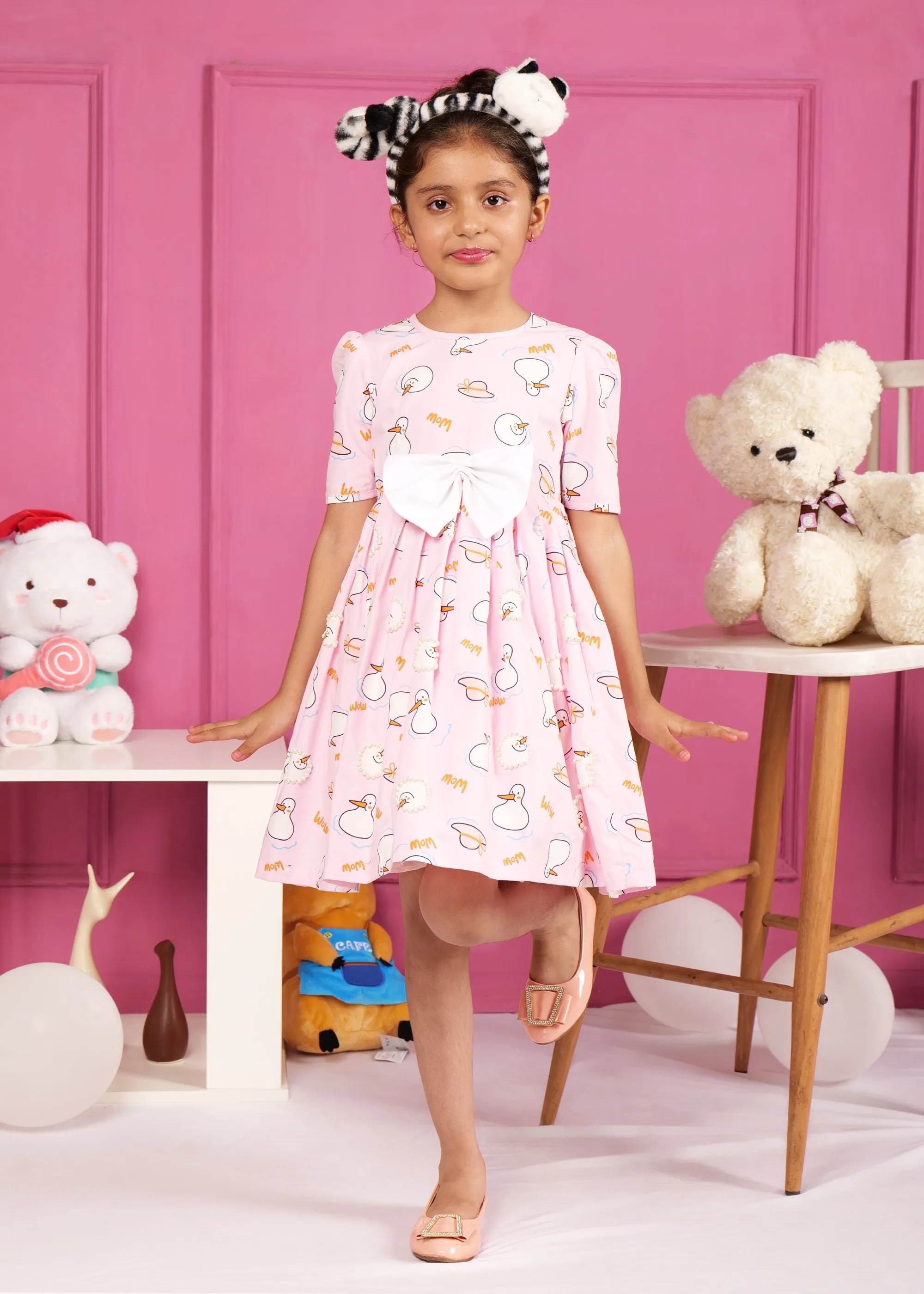 Pearl Duck Bow Dress