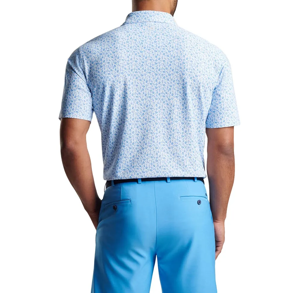 Peter Millar Shuckin' Season Performance Mesh Polo Golf Shirt - White